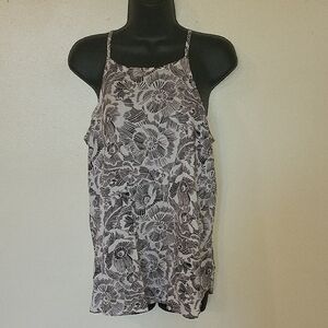Old Navy Floral Spaghetti Strap Camisole - Taupe & Black. NWOT